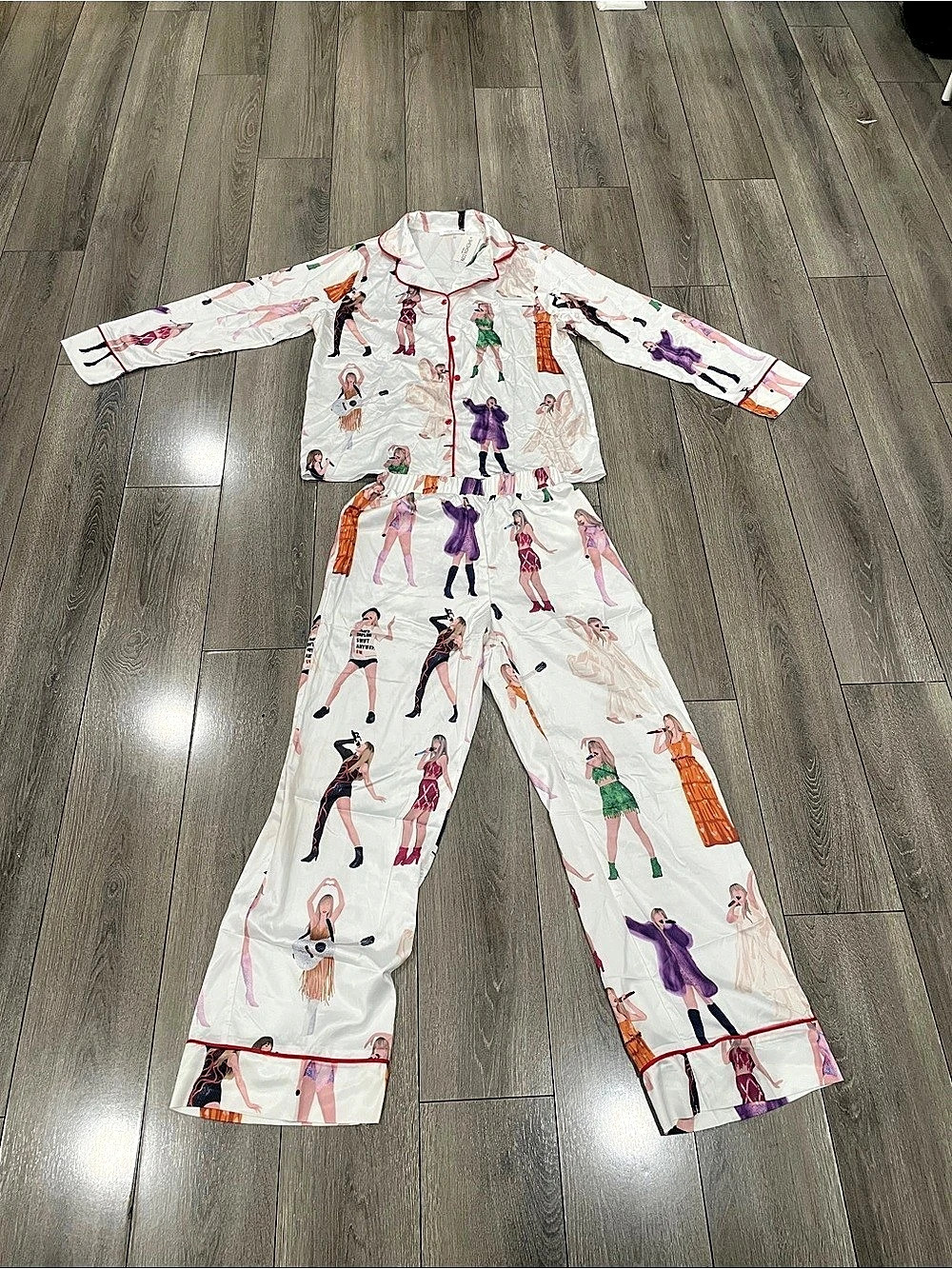 SHESHOW Taylor Swift Eras Tour Satin Pajama Set XS NWT